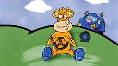 MONKEY IN A CAR