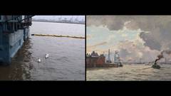 SCHIFFE MIT WAREN UND STOFFEN AUS ALLER WELT STOßEN MIT IHREN WELLEN DIE BIBBY CHALLENGE AN  ·  SHIPS WITH GOODS AND MATERIALS FROM ALL OVER THE WORLD BUMP THE BIBBY CHALLENGE WITH THEIR WAVES